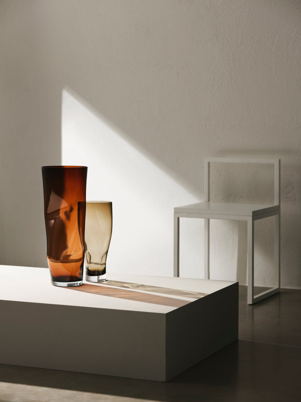 Squeeze vase smokey brown 340mm